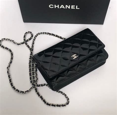 chanel black quilted leather wallet|fashionphile Chanel wallet on chain.